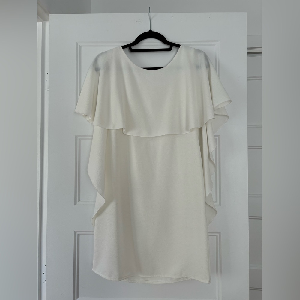 White open back dress small